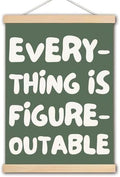 DNEULYR Everything is Figureoutable Inspirational Wall Art Poster Framed by Unknown
