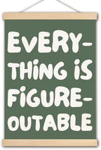 DNEULYR Everything is Figureoutable Inspirational Wall Art Poster Framed by Unknown