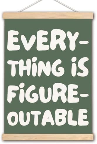 DNEULYR Everything is Figureoutable Inspirational Wall Art Poster Framed by Unknown