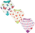 Nuby Reversible 100% Natural Cotton Muslin 3 Piece Teething Bib by NubyUSA