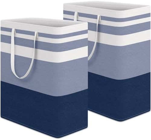 HomeHacks 2-Pack Large Laundry Basket, Waterproof, Freestanding Laundry Hamper by HomeHacks