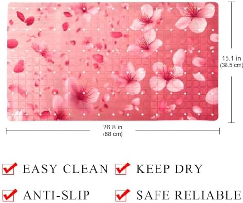 Non Slip Bathtub and Shower Mat 26.8x15.1 inch, Bath Mat - Image 4