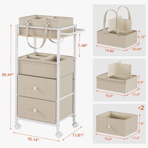 3In1 Modanais Baby Diaper Caddy Organizer Cart - Image 2