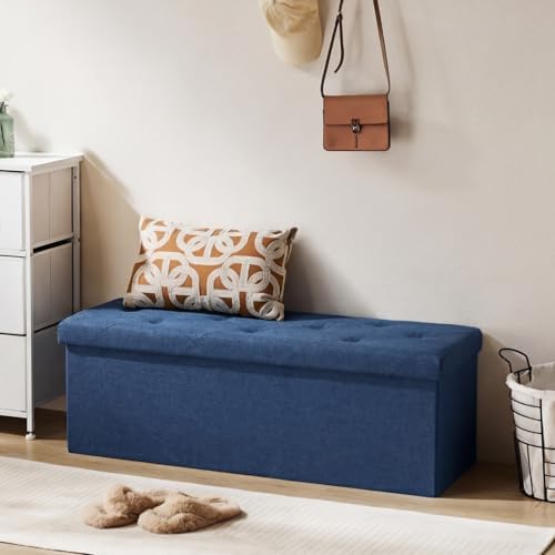 DUMOS 43 Inch Folding Storage Ottoman Bench, Large Ottoman - Image 6