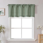 Chyhomenyc Sage Green Short Curtain Valance by Chyhomenyc
