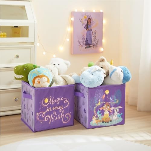 Disney Wish Set of Two Spacious Collapsible Storage Cubes by IdeaNuovaCharacterShop