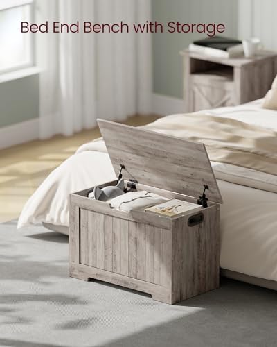 VASAGLE Storage Chest, 29.9 Inches Width Bench - Image 4