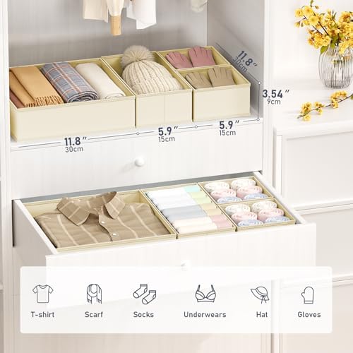 DIMJ Drawer Organizer Clothes- 26 Pack Baby Dresser Organizer - Image 2