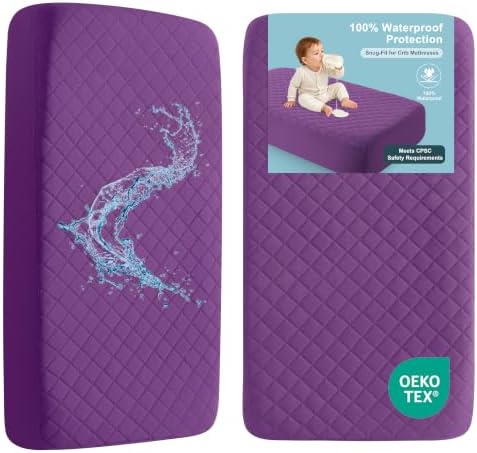 BEDSUM 2-Pack Waterproof Mini Crib Mattress Protector by BEDSUM