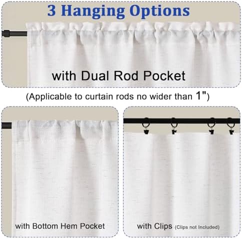 Chyhomenyc Natural Short Curtain Valance - Image 4
