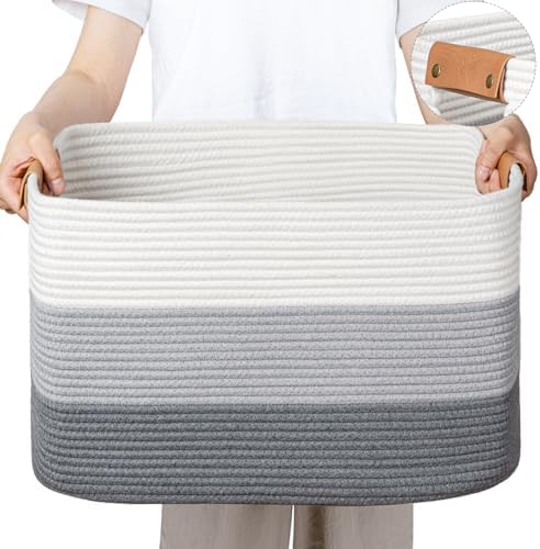 danpinera Blanket Basket, 72L Rectangle Large Basket by danpinera