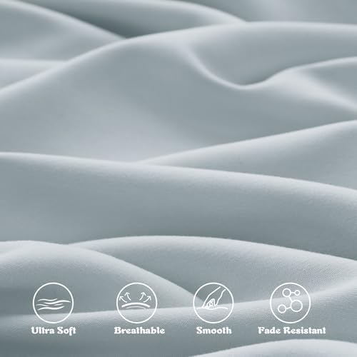 KKJIAF 3 Piece Dusty Blue Toddler Sheet Set - Image 7