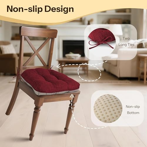 Chair Cushions for Dining Chairs Set of 2 - Image 4