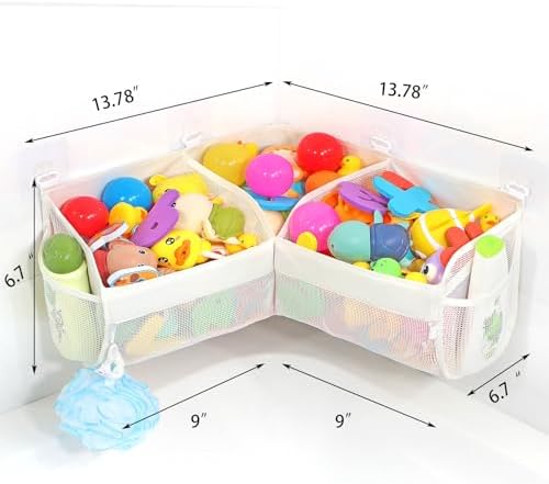 KPH bath toy storage， Say goodbye to the chaos of bath toys -3 compartments - Image 5