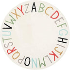Topotdor Round ABC Area Rug, 71 Inch Soft Floor Carpet by Topotdor
