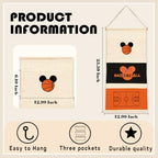 3-Pocket Hanging Wall Organizer, Basketball Theme Over Door Storage - Image 3