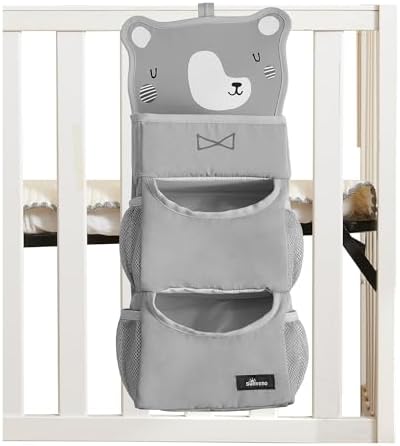 SUNVENO Hanging Diaper Caddy for Crib, Baby Diaper Stacker and Nursery Organizer by SUNVENO