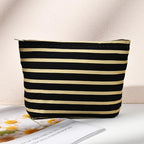 SOIDRAM 2 Pieces Makeup Bag Large Stripe Cosmetic Bag Capacity Canvas Mix - Image 7