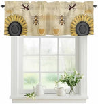 Vandarllin Vintage Sunflower Bee Valance Curtains by VandarllinHomeKitchenDecor