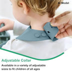 Set of 3 Silicone Bibs for Babies Toddler, Soft Adjustable Bibs for Baby Girl - Image 4