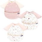 GRSSDER 3-pack Mess Proof Baby Feeding Bibs by BUYNOW