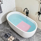 Anti-Slip Bathtub Shower Mat 21×21 Inch Opaque Pink - Image 5