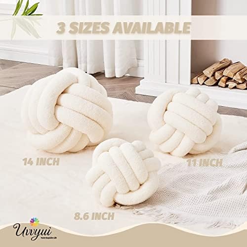 Uvvyui Knot Pillow Ball, Soft Home Decorative Pillows, Round Throw Pillow - Image 2