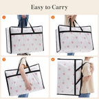 Lifewit 3 Pack Clear Blanket Storage Bags, 60L Plastic Comforter Storage Bag - Image 5
