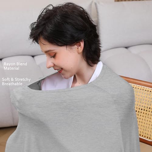 Seejoy Nursing Cover for Breastfeeding, 360°Full Coverage Nursing Poncho - Image 4