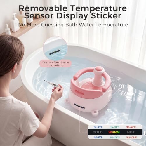 Baby Bath Seat for Babies 6 Months & Up, Temperature Alert Baby Bathtub Seat - Image 3
