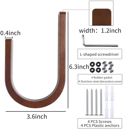 2 Pack Curtain Tiebacks & Holdbacks Wood Curtain Holder - Image 4