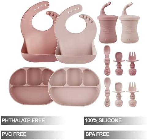 PandaEar 12PCS Silicone Baby Feeding Set, Baby Led Weaning Supplies - Image 2