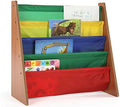 Humble Crew 4-Tier Kids Bookshelf, Walnut Wood/Primary by HumbleCrew