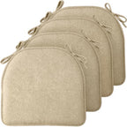 TushGuard Chair Cushions, 4 Pack Memory Foam Chair Pads by TushGuardSeatCushonsPillows