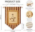 KDHTY Vintage Western Cowboy Goose Nursery Canvas Hanging Pennant Flag Banner - Image 7