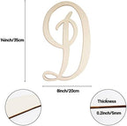 Cursive Wooden Letters D for Wall Decor Large Wood Monogram Letters 14 Inch - Image 2