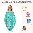 Lukeight Stuffed Animal Storage Bean Bag Chair Cover - Image 2