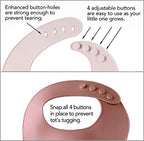 2-Pack Waterproof Silicone Baby Bib Lightweight Comfortable Easy-Wipe Clean - Image 3