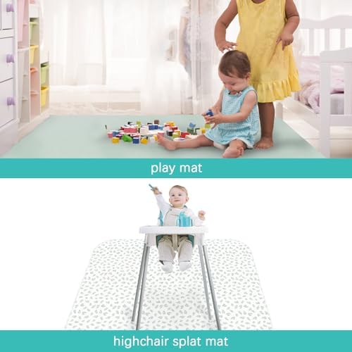 Splat Mat 2 Pack for Under High Chair Waterproof Splash Mat 42''×46'' - Image 5