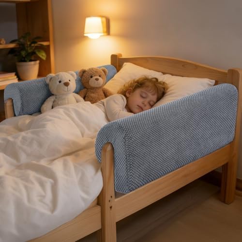 Toddlers' Bed Rail Bumpers Protector, Children's Bed Guardrail Padding - Image 2