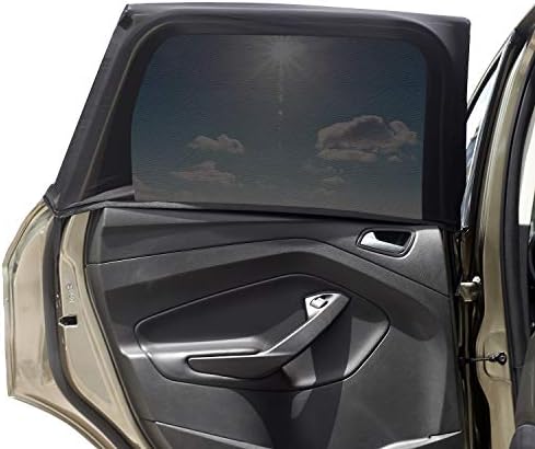 Car Window Sun Shade Cover -2 Pack Breathable Mesh Car Rear Side Window Screens by Beicarin