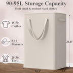 Optish 90L Slim Laundry Hamper, Baby Hamper - Image 3