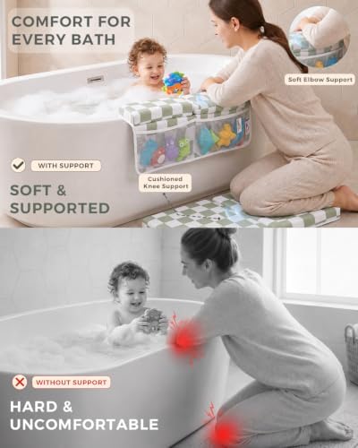 Bath Kneeler and Elbow Rest Pad Set, 1.5'' Kneeling Pad - Image 2