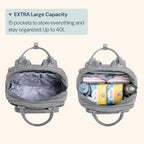 BabbleRoo Extra Large Diaper Bag Backpack, Expandable Baby Bag - Image 3