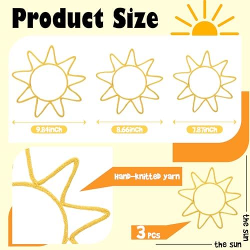 Wesiti 3 Pcs You Are My Sunshine Wall Decor Sunshine Nursery Decor 7.87-9.84 - Image 2