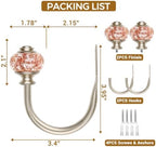 USFOOK Rose Gold Curtain Holdbacks, Decorative Drapery Tiebacks, 1 Pair - Image 6