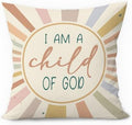 Boho Christian Pillow Covers 18x18, Christian Nursery Decor, Boho I am a Child by ETVISOWallArt