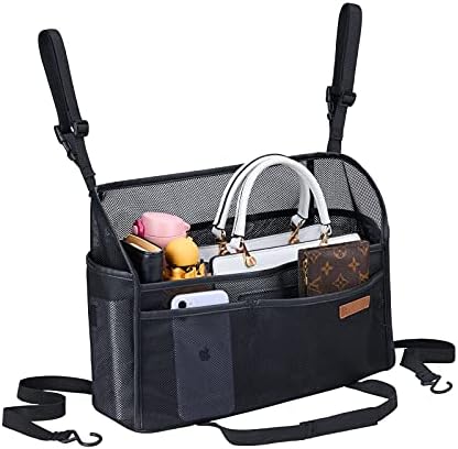 WLLWOO Car Net Pocket Organizer Purse Holder Console Front Seat Storage by WLLWOOWLLWOO