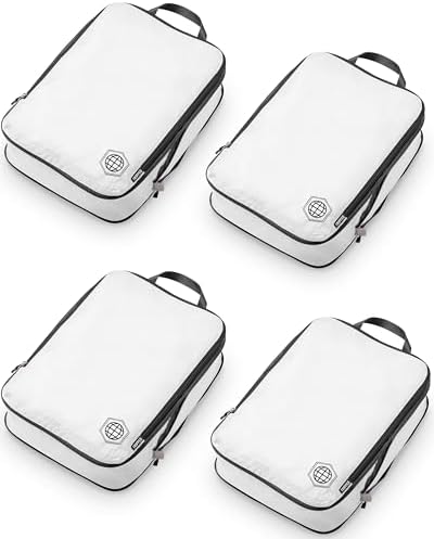 TRIPPED Travel Gear Large Compression Packing Cubes 4-Piece Set by TRIPPEDTravelGear