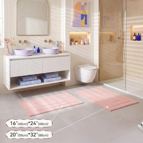 GRANNY SAYS Pink Bathroom Rug 20" x 32", Non-Slip Microfiber Bath Mat - Image 5